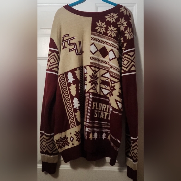 Klew FSU Christmas Sweater Size 2XL - Picture 2 of 5
